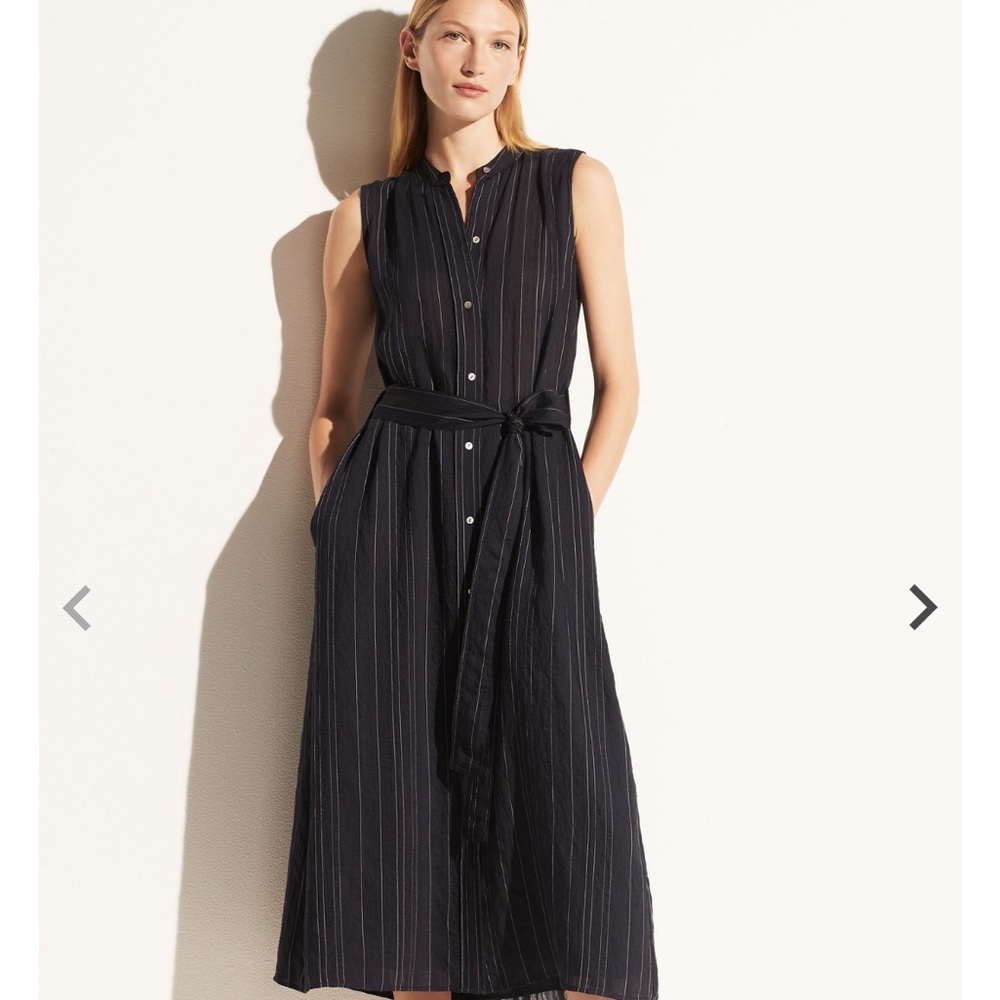 Vince Drapey Stripe Shirt Dress